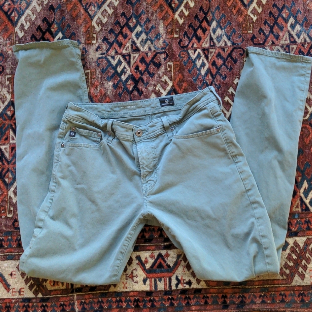 AG Adriano Goldschmied Light Green Chinos